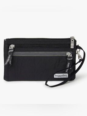 Baggallini RFID currency organizer Black Compact Wristlet/Belt Bag